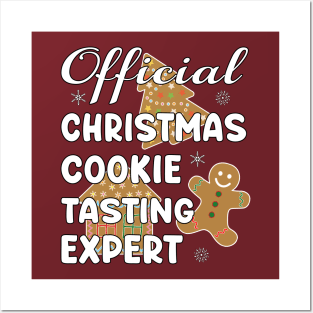 Funny Official Christmas Cookie Tasting Expert. Posters and Art
